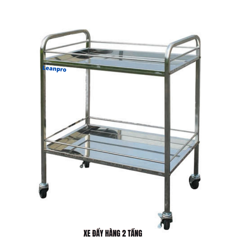 Các loại xe đẩy hàng 2 tầng phổ biến hiện nay