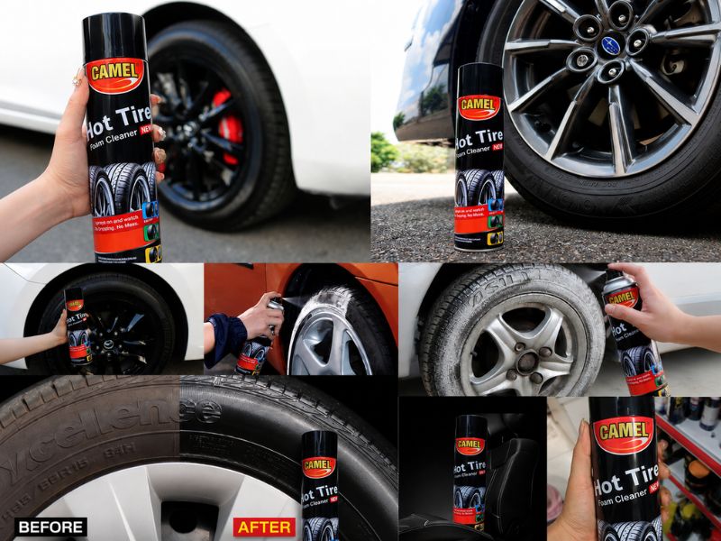 Công dụng của chai xịt bảo dưỡng lốp xe Hot Tire