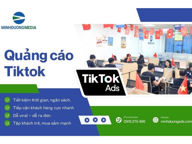 Minh Dương Ads cung cấp dịch vụ quảng cáo TikTok uy tín và hiệu quả