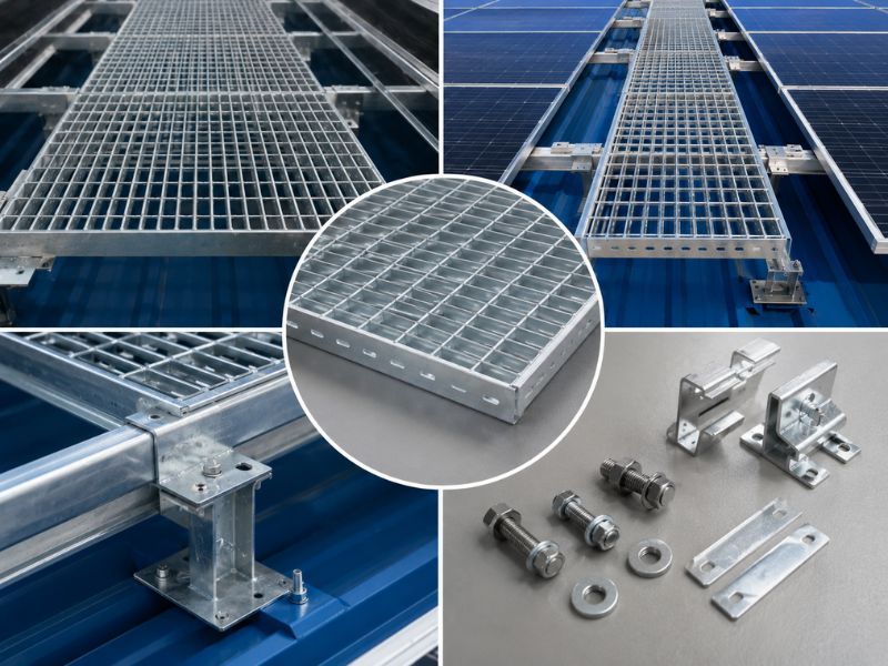 Cấu tạo của sàn thao tác solar dạng lưới