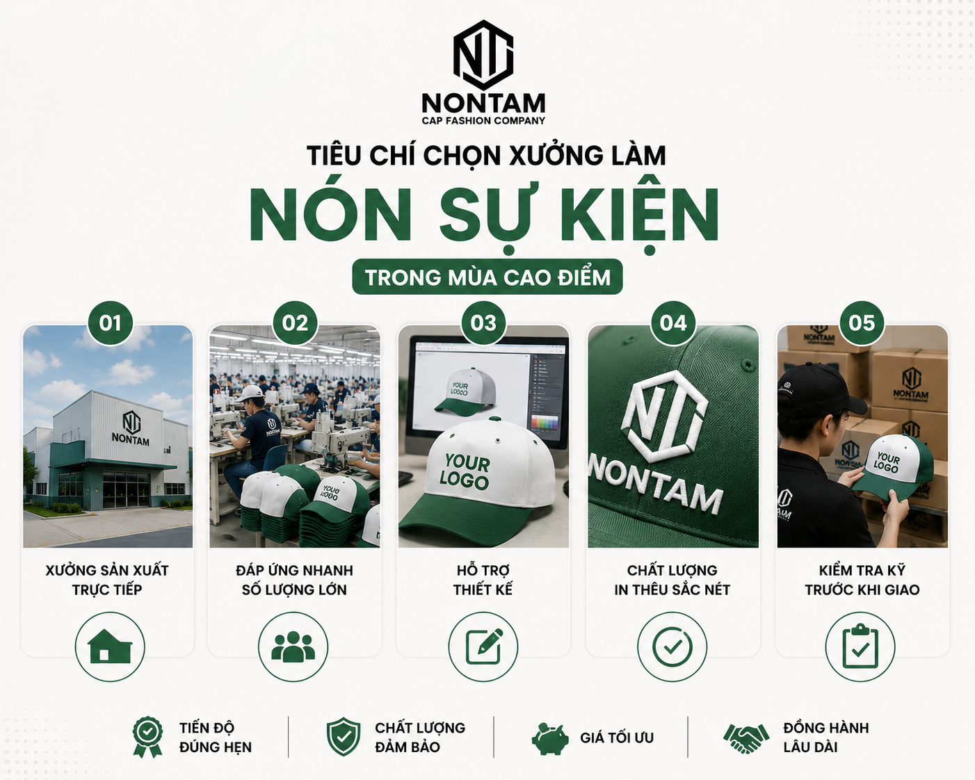 Tiêu chí chọn nón sự kiện trong mùa cao điểm