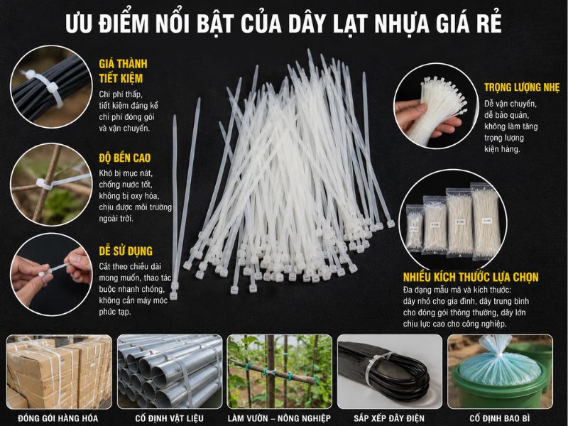 Ưu điểm nổi bật của dây lạt nhựa giá rẻ