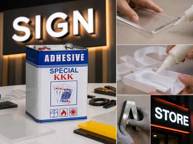 ứng dụng quảng cáo lớn của keo KKK P-55K